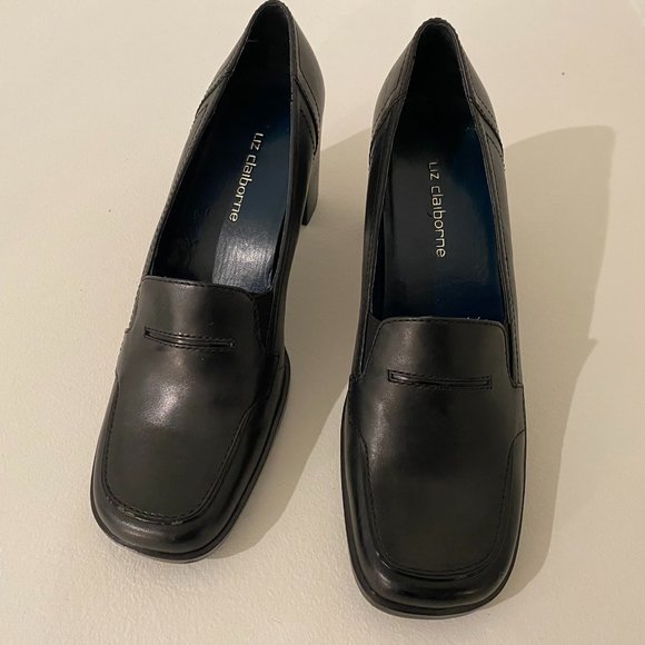 Liz Claiborne Shoes - Liz Claiborne Black Milano Calf 3" Heel Shoe Size 8.5